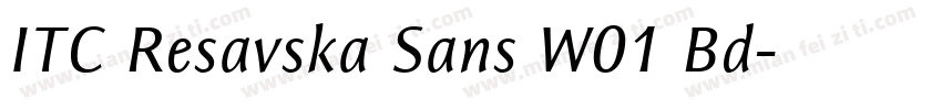 ITC Resavska Sans W01 Bd字体转换